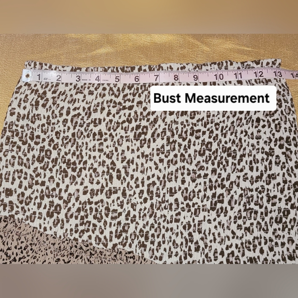 Leopard Print Ruffled Tube Top - Picture 7 of 9